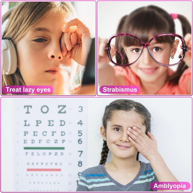 Mvwarj Eye Patches for Kids, 6 Pcs Girls Left Eye Patch for Glasses, Reusable Eye Patch for Lazy Eye Toddler Treating Amblyopia Strabismus and After Surgery (Pink Mermaid) - Image 5